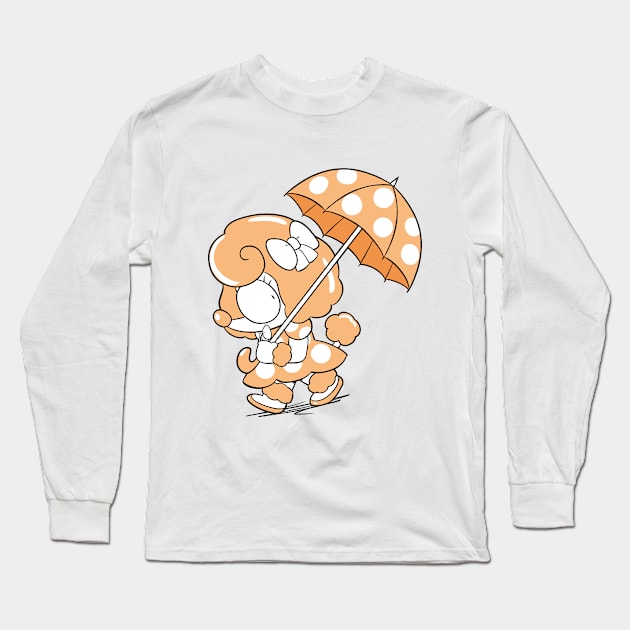 dog stroll Long Sleeve T-Shirt by robsartstuff